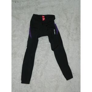 Santic Cycling Leggings Size Medium Padded Athletic Black Purple Pants‎
